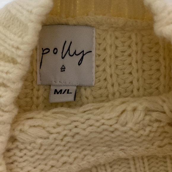 Cute cream câble knit sweater - Picture 3 of 4